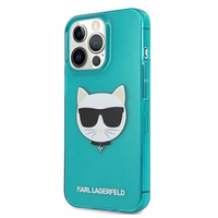 Karl Lagerfeld KLHCP13LCHTRB iPhone 13 Pro / 13 6.1" zils cietais apvalks Spīguļu Choupette Fluo