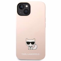 Karl Lagerfeld KLHCP14MSLCTPI iPhone 14 Plus 6.7 "cietais apvalks gaiši rozā / gaiši rozā Silikona Choupette Ķermenis