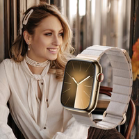 Crong Eclipse - Magnetic Leather Apple Watch Band 38/40/41/42mm (smilšu)