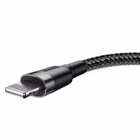 Baseus kabelis Cafule USB - Lightning 0,5 m 2,4A pelēks-melns