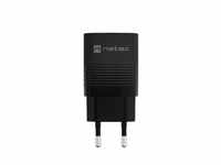 NATEC RIBERA GAN CHARGER 1X USB-A + 1X USB-C 30W melns
