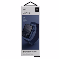 Uniq Dante Stainless Steel siksniņa Apple Watch 1/2/3/4/5/6/7/8/SE/SE2 38/40/41mm - zils