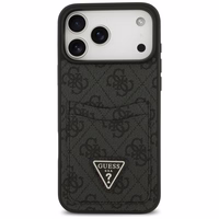 Guess 4G Nauble Card Triangle apvalks iPhone 17 Pro Max - melns