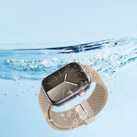 DUX DUCIS MIXTURE PRO elastīgā pītā pulksteņa siksna Apple Watch 42/44/45/49 mm smilškrāsas