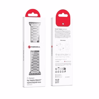 FORCELL F-DESIGN FA10 nerūsējošā tērauda siksniņa APPLE Watch 42 / 44 / 45 / 49 mm sudraba