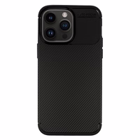Vennus Carbon Elite viedtālruņa apvalks Iphone 14 Pro Max melns