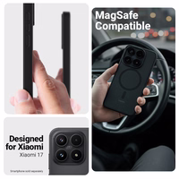 Crong Hybrid Matte Magnetic - Xiaomi 17 MagSafe maciņš (melns)