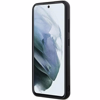 Karl Lagerfeld 3D Gumijas Mirdzošs Logo viedtālruņa apvalks Samsung Galaxy S24 - melns