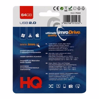 IMRO zibatmiņas disks melns 64GB USB2.0