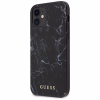 Guess Marble viedtālruņa apvalks iPhone 12 mini - melns