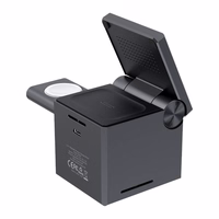 Choetech T632-F 3 vienā 15W indukcijas lādētājs (melns)