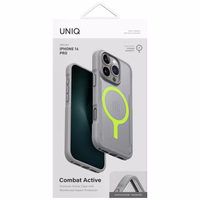 Uniq Combat Active Magclick uzlādes apvalks iPhone 16 Pro - pelēks