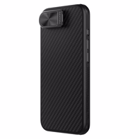 Nillkin CarboProp Magnetic maciņš with kameras vāciņš and statīvs iPhone 16e / 17e - melns