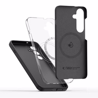 Tech-Protect Liquid Silicone magnētiskais viedtālruņa apvalks Samsung Galaxy S25 Edge - melns