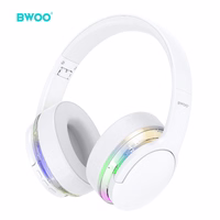 BWOO ANC Bezvadu Headphone Premuim Sound Quality BW587 balts