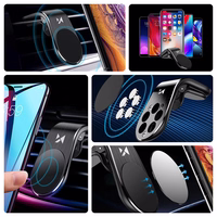 Wozinsky magnētiskais tālruņa turētājs ventilācijas režģim, melns (WCH-02)