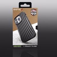 Raptic X-Doria Clutch viedtālruņa apvalks iPhone 14 Pro aizmugure melna