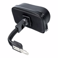 Motocikla turētājs, ūdensizturīgs, ar rāvējslēdzēju un pārsegu (6,4" - 8"), melns