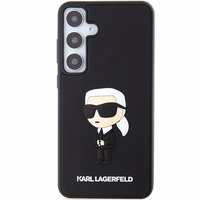 Karl Lagerfeld 3D Gumijas Ikonik viedtālruņa apvalks Samsung Galaxy S24 - melns