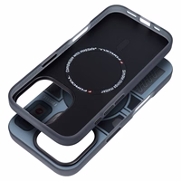 Viedtālruņa apvalks FORCELL F-PROTECT Levels ar divslāņu 4D tehnoloģiju, militārā triecientesta sertifikātu, saderīgs ar MagSafe, paredzēts IPHONE 16 PRO MAX pelēks