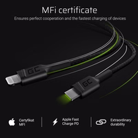 zaļš Cell KABGC07 lightning cable 1 m melns