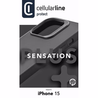 Cellularline Sensation Plus - iPhone 15 maciņš with MICROBAN coating (melns)