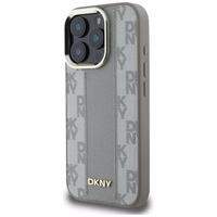 DKNY rūtainā raksta magnētiskais MagSafe apvalks iPhone 16 Pro Max - bēšs