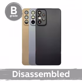 Aizmugurējais vāks saderīgs ar SamsungA236 A23 5G (A235 A23 4G) / melns / ar objektīvu 100% original (9/10 disassembled)