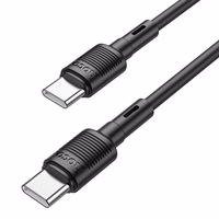 Kabelis USB C uz USB C Hoco 3A 60W 1 m X83 melns