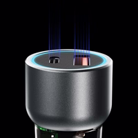 Dudao R4T 25W USB-A / USB-C automašīnas lādētājs - pelēks