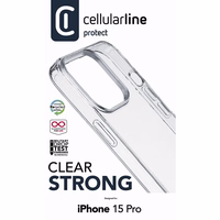 Cellularline Clear Strong - iPhone 15 Pro maciņš with Antimicrobial Protection (Clear)