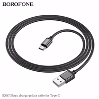 USB Kabelis Borofone "BX87" Melns "Type-C" 100cm