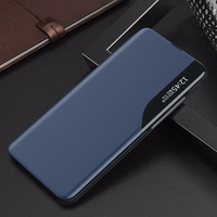 Eco Leather View Case elegante grāmatas tipa apvalks ar statīvu Samsung Galaxy A22 4G zilā