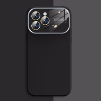 Mīksts silikona objektīva apvalks Iphone 15 Plus melna