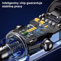 USAMS Auto lādētājs 1xUSB+1xUSB-C C32 30W Fast Charge zils CC164CC02 (US-CC164)