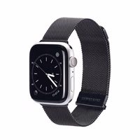 DUX DUCIS siksniņa MILANESE nerūsējošā tērauda magnētiskais Apple Watch 38 / 40 / 41 mm melna