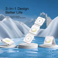 Bezvadu Lādētājs Essager "Nuo 3in1" Balts 15W (iPhone / Apple Watch / Airpods / Night Lamp)