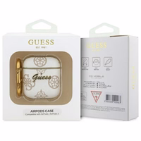 Guess GUA2PG4GPH AirPods 1/2 apvalks balts 4G Hook