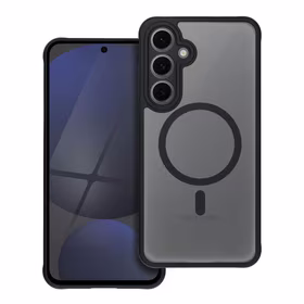 FULL MATTE MAG COVER viedtālruņa apvalks, saderīgs ar MagSafe, paredzēts SAMSUNG S24 FE melns