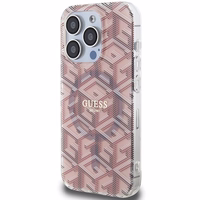 Guess IML GCube MagSafe viedtālruņa apvalks iPhone 15 Pro Max - rozā