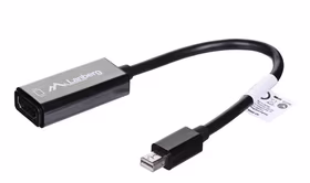 Lanberg AD-0005-BK video cable adapter 0.2 m Mini DisplayPort HDMI Type A (Standard) melns