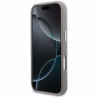 Karl Lagerfeld Karl & Choupette Head Pins Saffiano MagSafe futrālis iPhone 17 Pro Max - pelēks