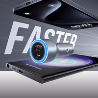 Dudao R4Ultra 120W Power Delivery Quick Charge LED Car Lādētājs USB-A USB-C - Gray