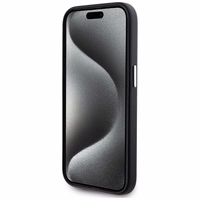 Karl Lagerfeld FW Metal Plate Magnētiskais iPhone 15 Pro Max viedtālruņa apvalks - melns