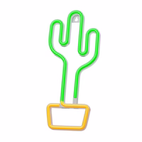 Neon LED Light CACTUS oranžs zaļš Bat + USB FLNE02 Forever Light