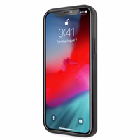 Mercedes Sudraba zvaigžņu raksta viedtālruņa apvalks iPhone 12 / iPhone 12 Pro - melns