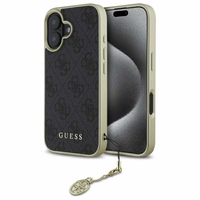 Guess 4G Charms Kolekcijas viedtālruņa apvalks iPhone 16 Plus - melns