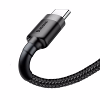 Baseus Cafule kabelis USB-C 3A 1m (pelēks + melns)