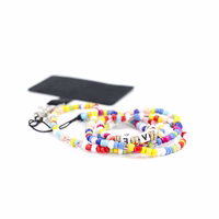 PIXIE telefona kakla siksna, telefona kulons / garums 68 cm (cilpā 34 cm) / uz kakla - karoliņi