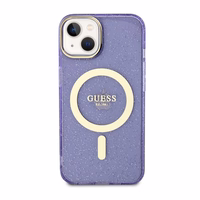 Guess GUHMP14MHCMCGU iPhone 14 Plus 6.7" violets auksinis viedtālruņa apvalks MagSafe